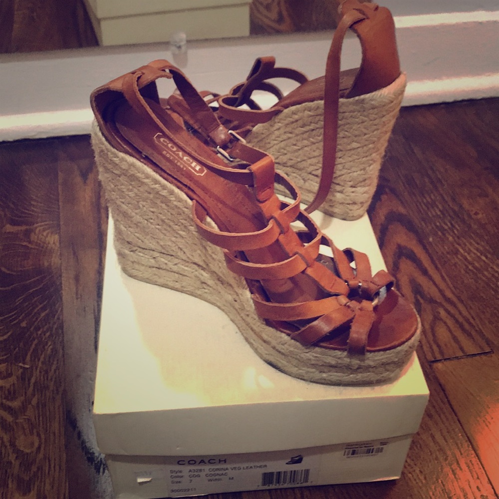 Coach Corina Veg Leather espadrilles